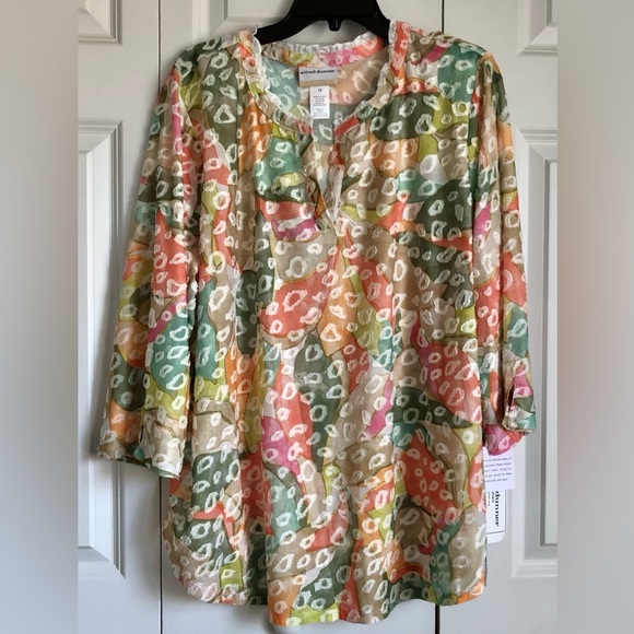 Alfred Dunner Tops - ALFRED DUNNER WOMEN'S TOP PLUS SIZE 2X V-NECK ABSTRACT ANIMAL PRINT TUNIC PS210